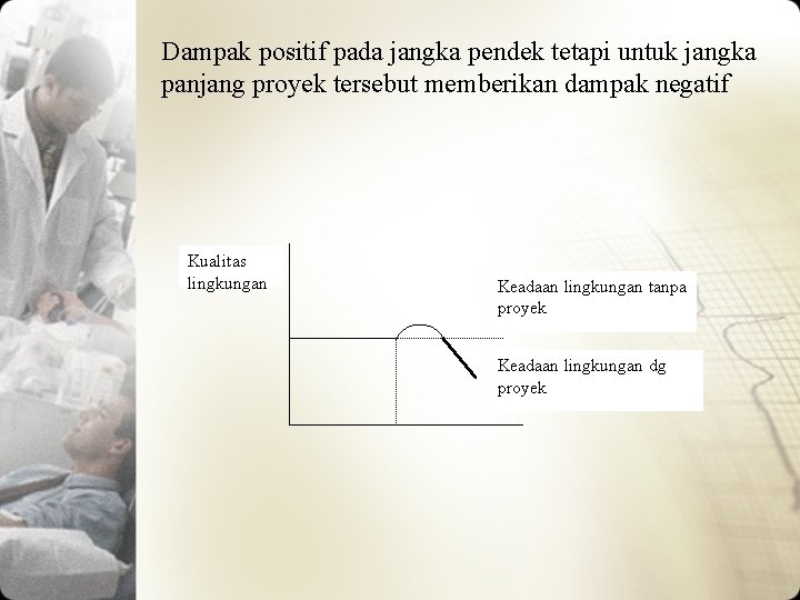 Dampak positif pada jangka pendek tetapi untuk jangka panjang proyek tersebut memberikan dampak negatif
