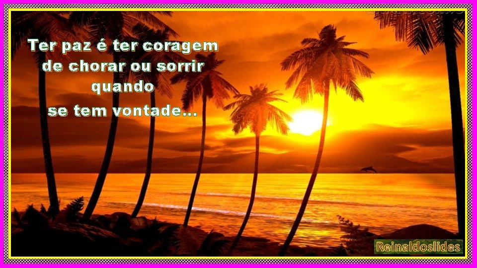 Ter paz é ter coragem de chorar ou sorrir quando se tem vontade. .