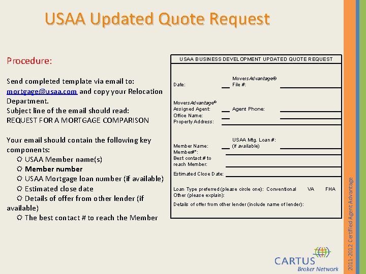 2012 13 Certified Agent Advantage Cartus Network Affinity