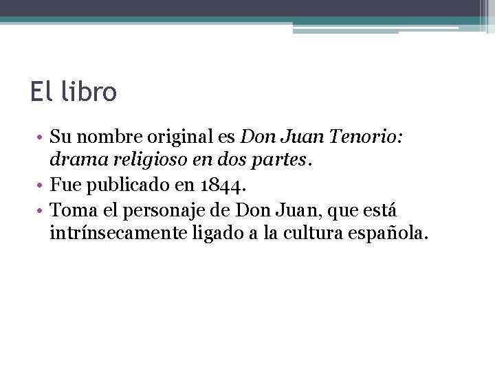 El libro • Su nombre original es Don Juan Tenorio: drama religioso en dos