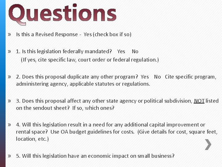» Is this a Revised Response - Yes (check box if so) » 1.