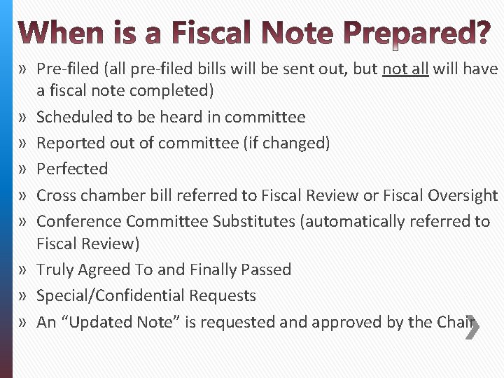» Pre-filed (all pre-filed bills will be sent out, but not all will have