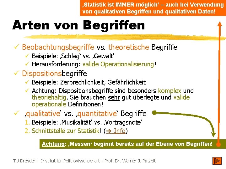 ‚Statistik ist IMMER möglich‘ – auch bei Verwendung von qualitativen Begriffen und qualitativen Daten!