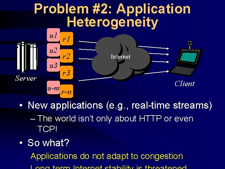 Problem #2: Application Heterogeneity Server u 1 r 1 u 2 r 2 u