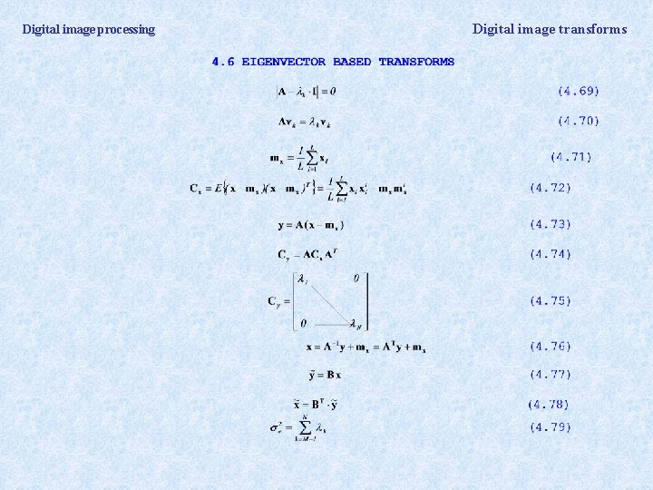 Digital image processing Digital image transforms 