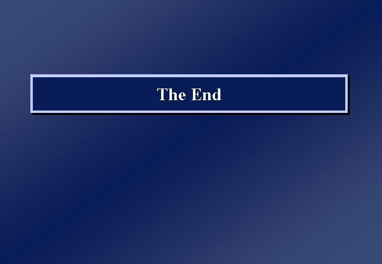 The End 