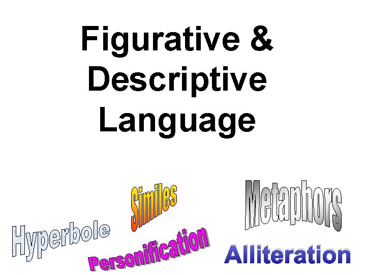 Figurative & Descriptive Language Alliteration 