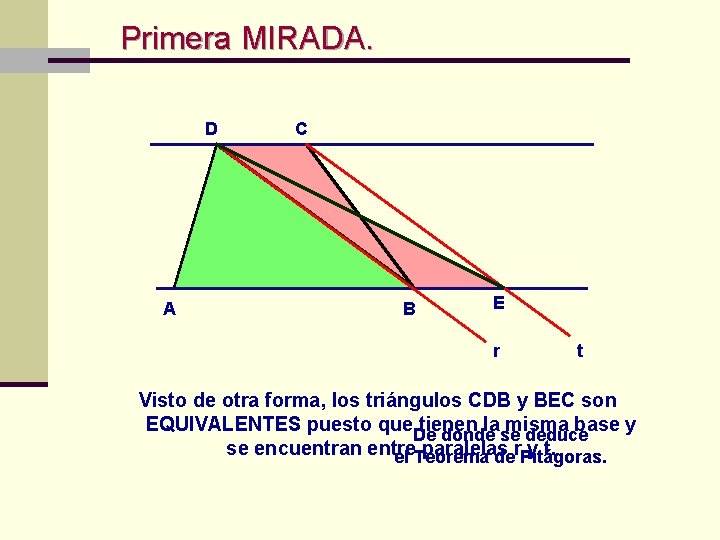  Primera MIRADA. D A C B E r t Visto de otra forma,