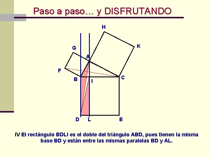  Paso a paso… y DISFRUTANDO H K G A F B D I