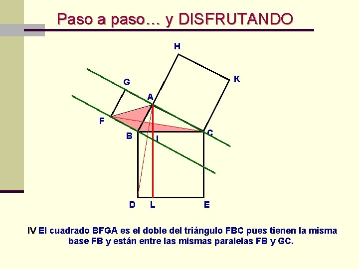  Paso a paso… y DISFRUTANDO H K G A F B D I