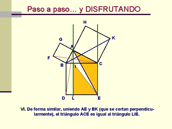  Paso a paso… y DISFRUTANDO H K G A F B D I