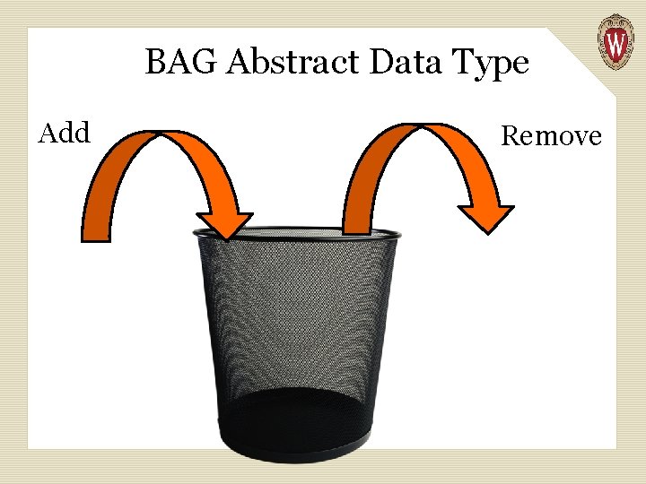BAG Abstract Data Type Add Remove 