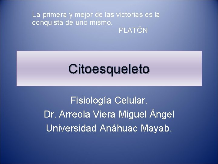 La primera y mejor de las victorias es la conquista de uno mismo. PLATÓN