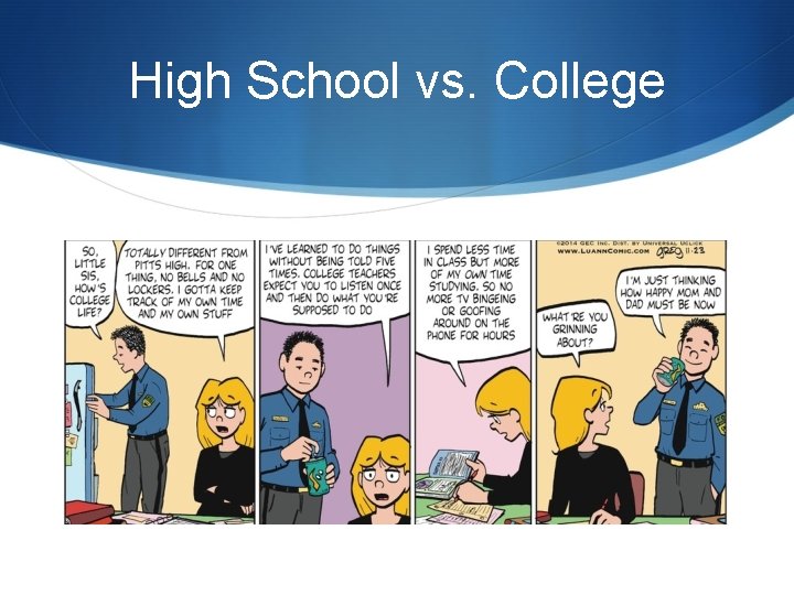 High School vs. College 