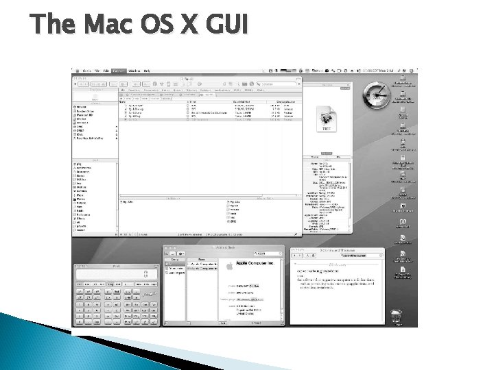 The Mac OS X GUI 