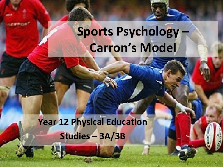 Sports Psychology – Carron’s Model Year 12 Physical Education Studies – 3 A/3 B
