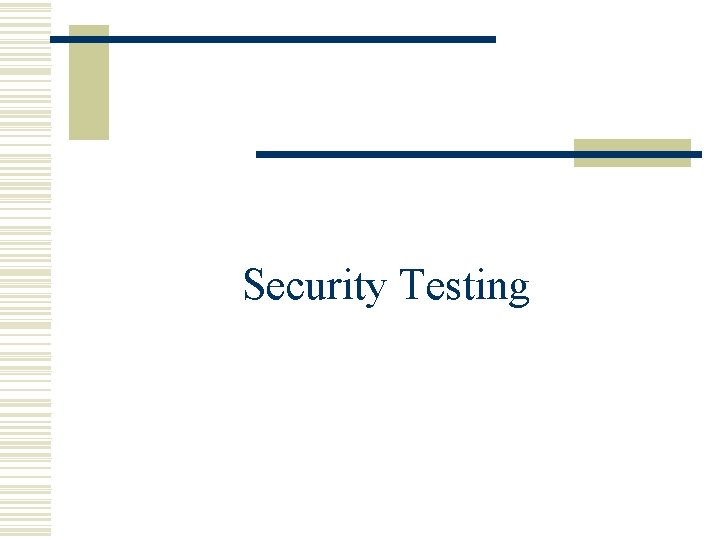 Security Testing 