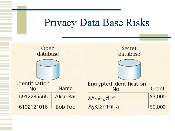 Privacy Data Base Risks 