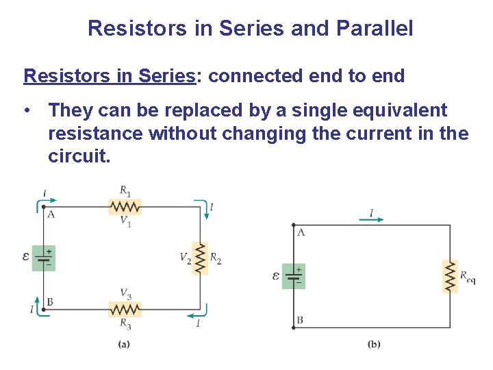 Resistors in Series and Parallel Resistors in Series: connected end to end • They