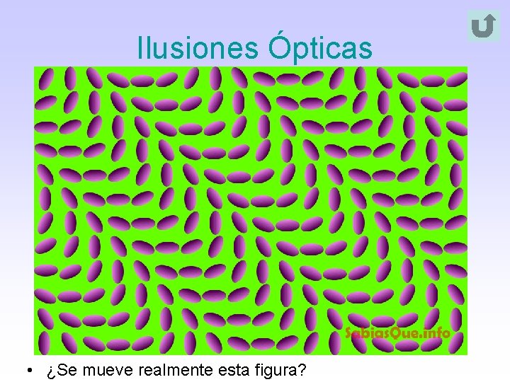 Ilusiones Ópticas • ¿Se mueve realmente esta figura? Ilusiones Ópticas • ¿Se mueve realmente esta figura?