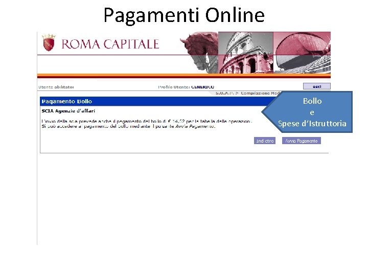 Pagamenti Online Bollo e Spese d’Istruttoria 
