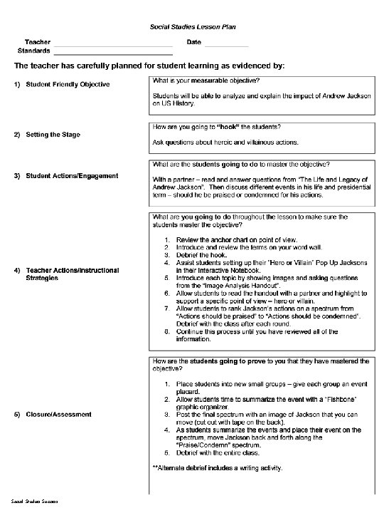 Social Studies Success Social Studies Success