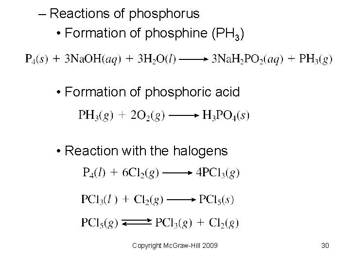 – Reactions of phosphorus • Formation of phosphine (PH 3) • Formation of phosphoric – Reactions of phosphorus • Formation of phosphine (PH 3) • Formation of phosphoric
