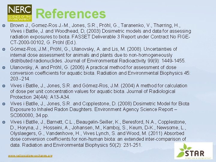 References ¥ ¥ ¥ Brown J. , Gomez-Ros J. -M. , Jones, S. R. References ¥ ¥ ¥ Brown J. , Gomez-Ros J. -M. , Jones, S. R.