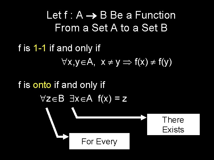 Let f : A B Be a Function From a Set A to a