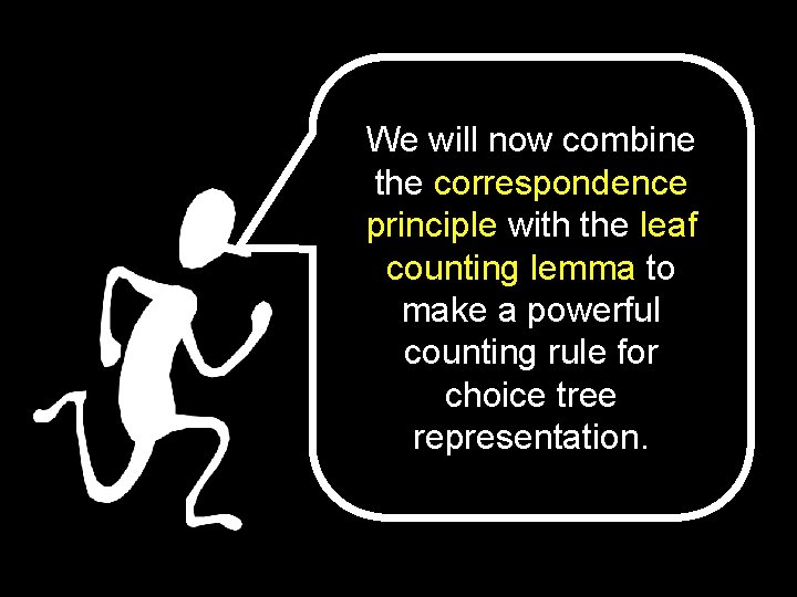 We will now combine the correspondence principle with the leaf counting lemma to make