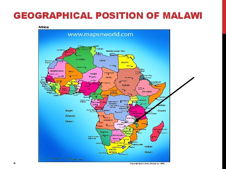 GEOGRAPHICAL POSITION OF MALAWI 4 