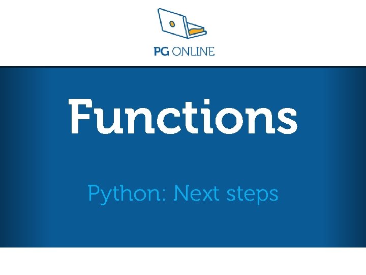 Functions Python: Next steps 
