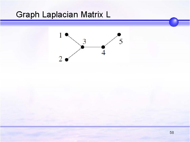 Graph Laplacian Matrix L 58 Graph Laplacian Matrix L 58
