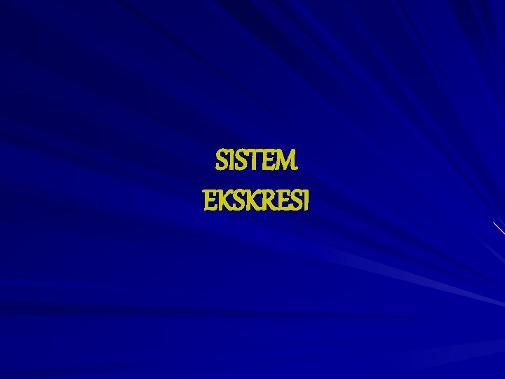 SISTEM EKSKRESI 