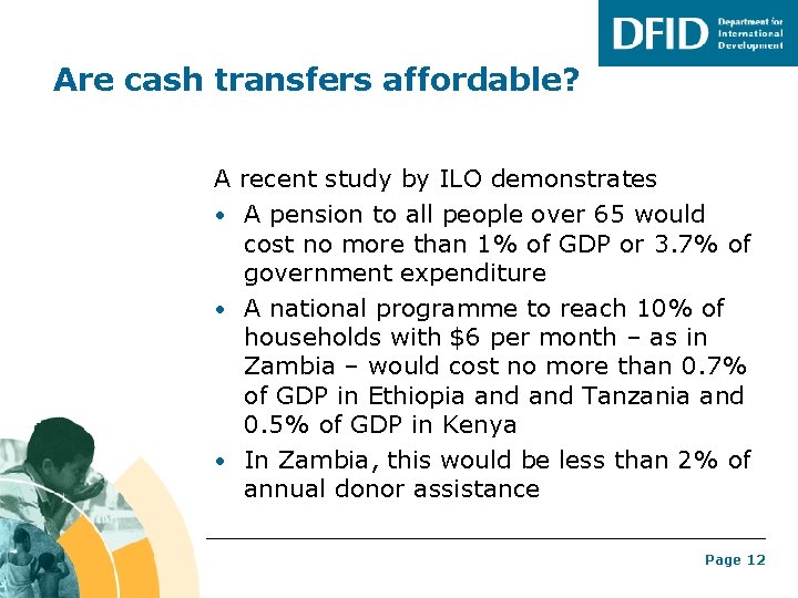 Are cash transfers affordable? A recent study by ILO demonstrates • A pension to Are cash transfers affordable? A recent study by ILO demonstrates • A pension to