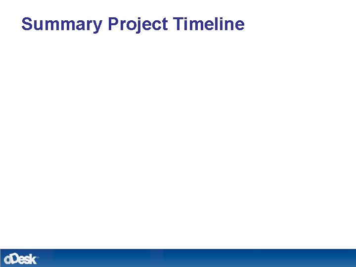 Summary Project Timeline 