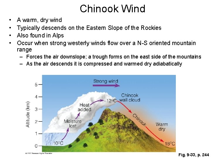 Chinook Wind • • A warm, dry wind Typically descends on the Eastern Slope