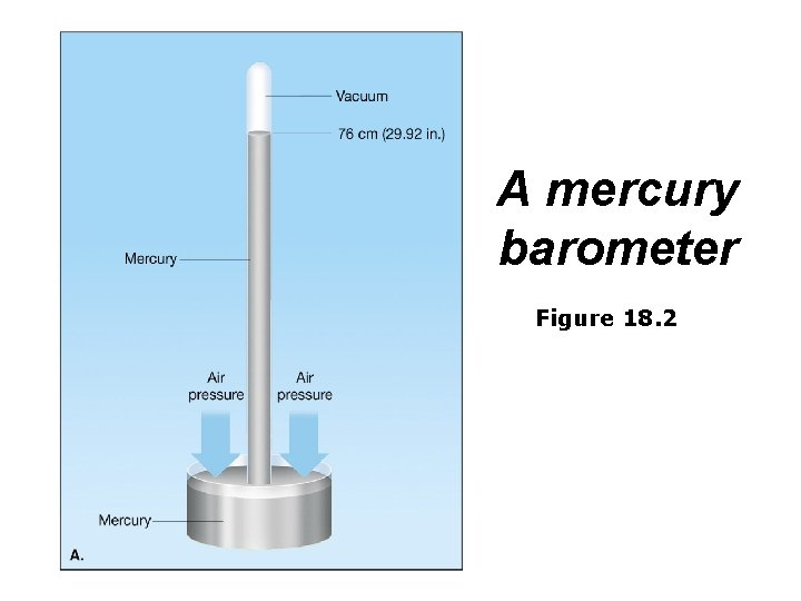 A mercury barometer Figure 18. 2 