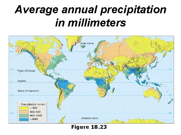 Average annual precipitation in millimeters Figure 18. 23 