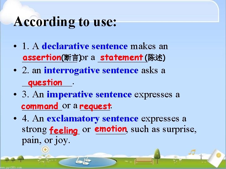 Sentence Writing1 How to Write Good Sentences Types