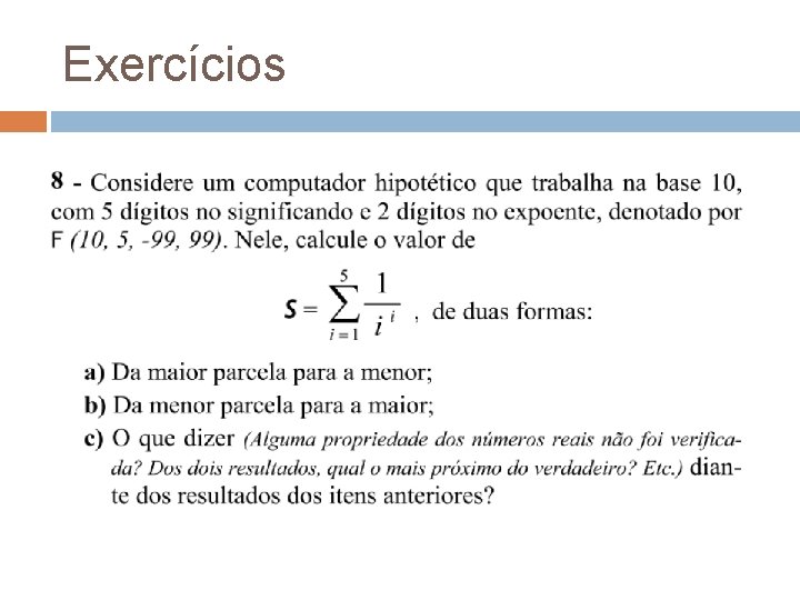 Exercícios 