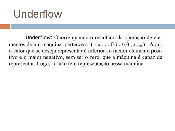 Underflow 