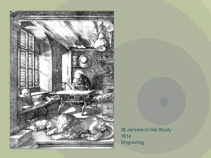 St Jerome in his Study 1514 Engraving 