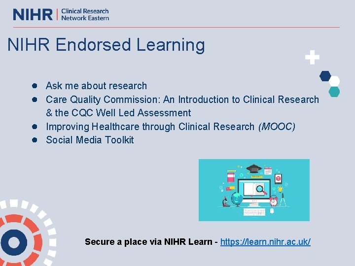 NIHR Endorsed Learning ● Ask me about research ● Care Quality Commission: An Introduction