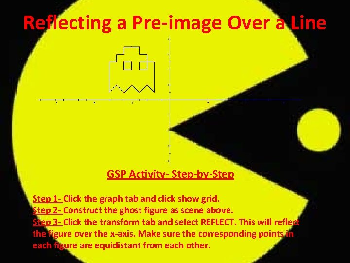 Reflecting a Pre image Over a Line GSP Activity Step by Step 1 Click