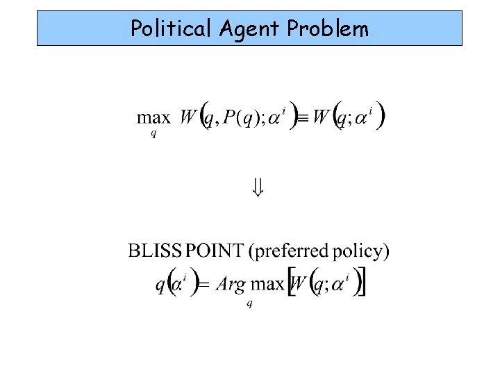 Political Agent Problem 