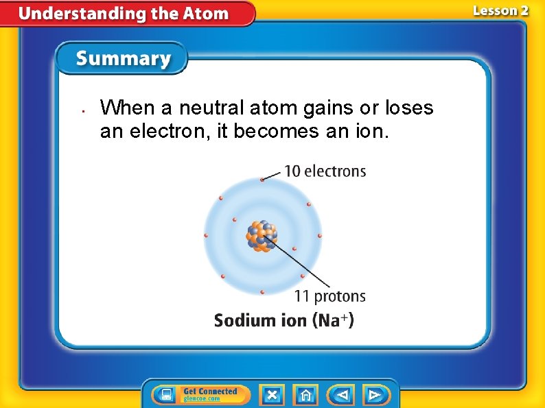  • When a neutral atom gains or loses an electron, it becomes an