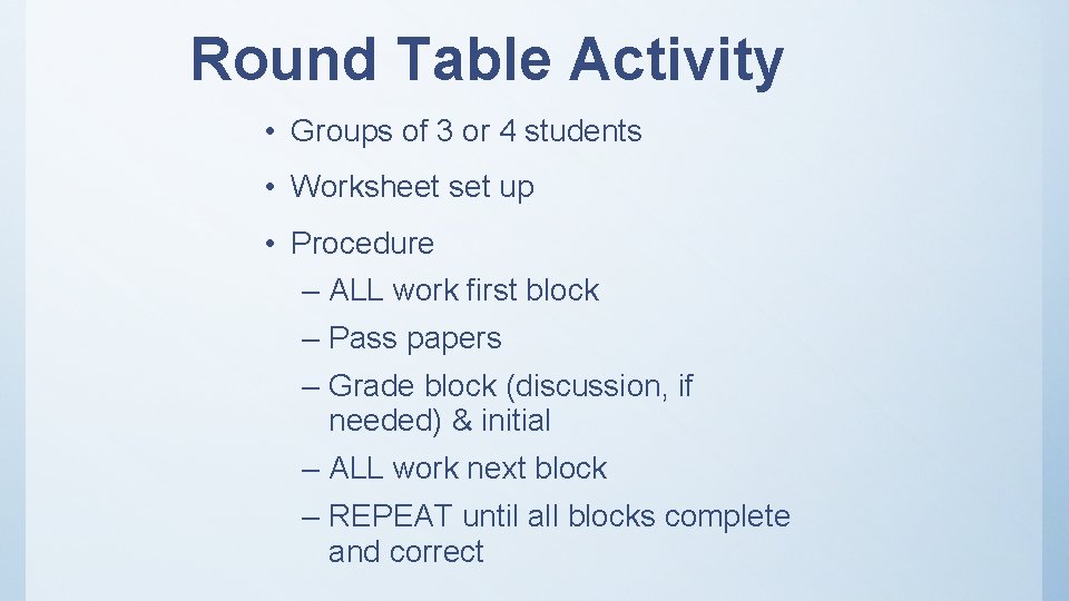Inference Round Table Linda Puckett J, Round Table Activity