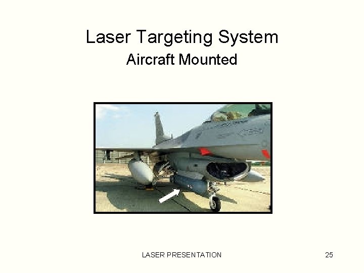 Laser Targeting System Aircraft Mounted LASER PRESENTATION 25 