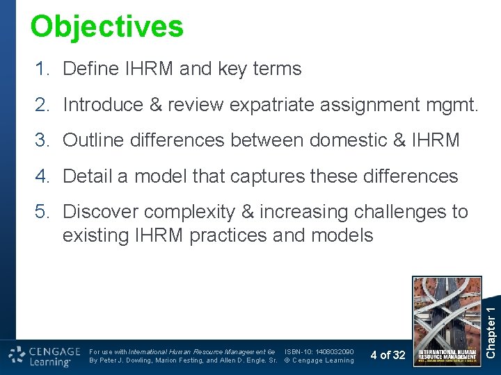 Objectives 1. Define IHRM and key terms 2. Introduce & review expatriate assignment mgmt.